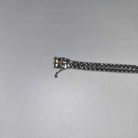 John Medeiros Double-Strand Rhodium-Plated Bracelet Amethyst Gold-Tone Accent - Picture 12 of 15